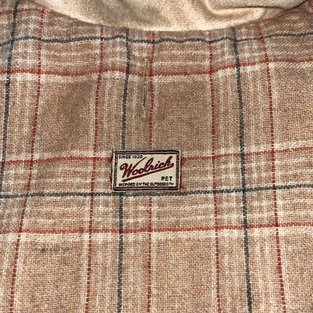 Woolrich plaid and blue fog coat size medium